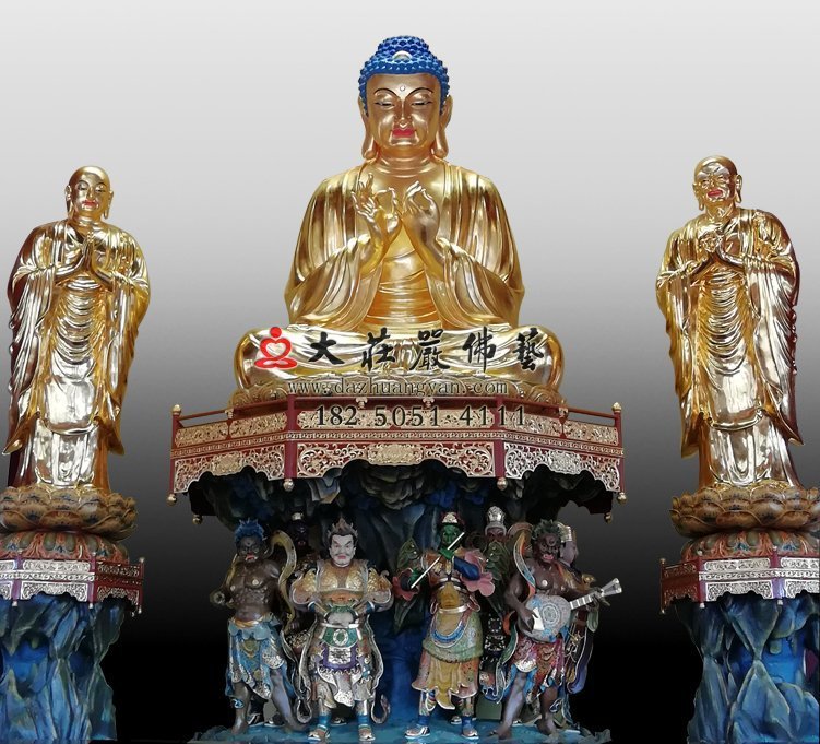 銅雕一佛二弟子佛像價格多少？購買銅雕一佛二弟子佛像要多少錢？