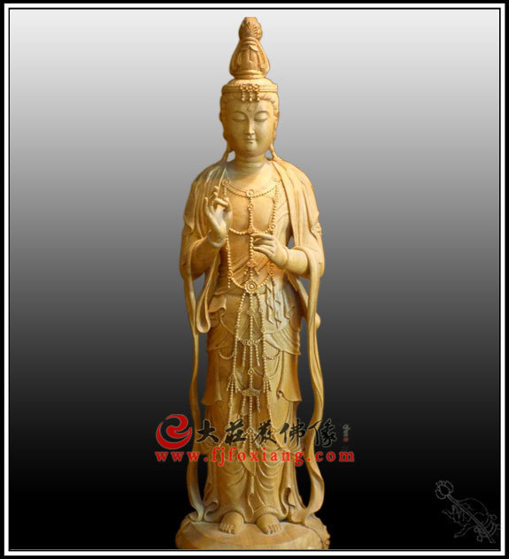 香樟木木雕三十三觀音之琉璃觀音