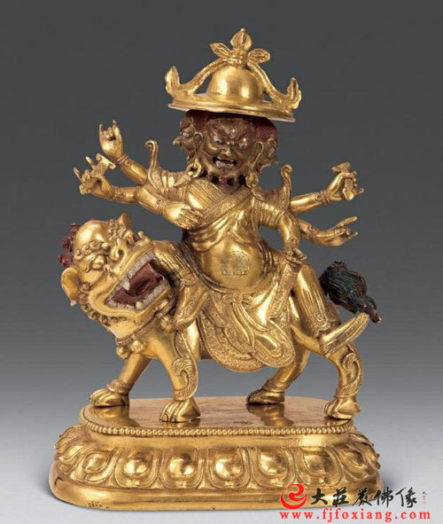 18世紀 銅鎏金事業王像 18世紀 銅鎏金事業王像