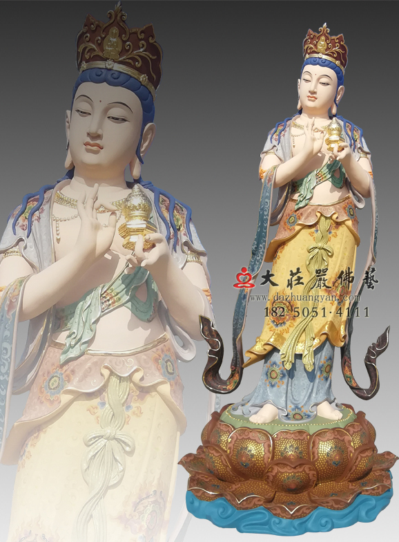 八大菩薩之地藏菩薩彩繪像