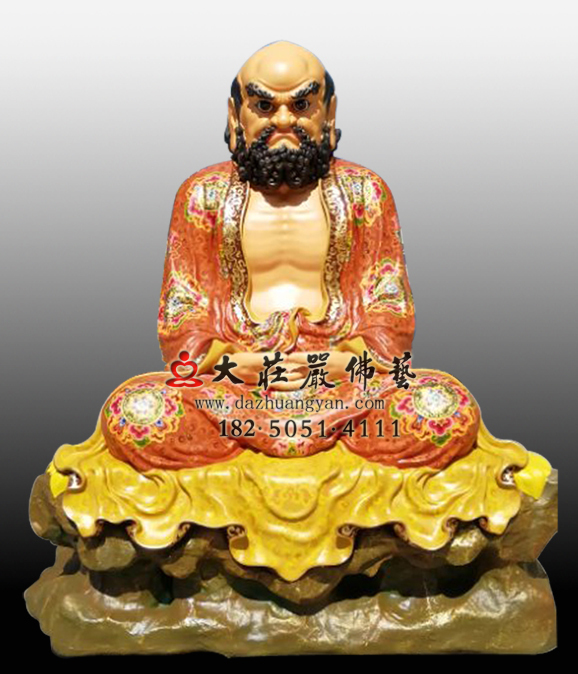 達摩祖師彩繪塑像